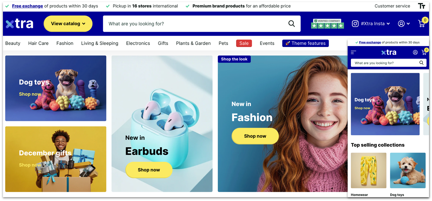 Shopify's template