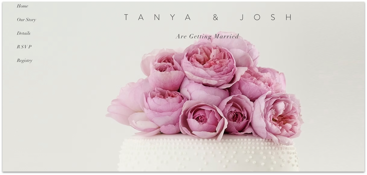 Wix's T&J template homepage