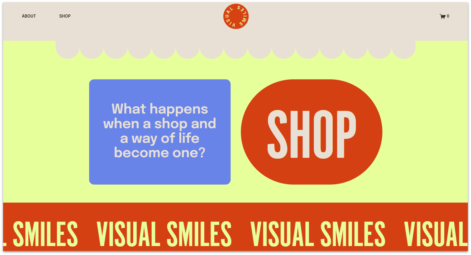 Squarespace Shop Template landing page