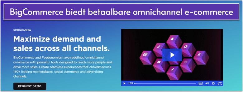 The omnichannel page from BigCommerce's official website