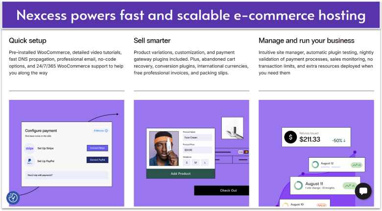 Nexcess WooCommerce hosting features.