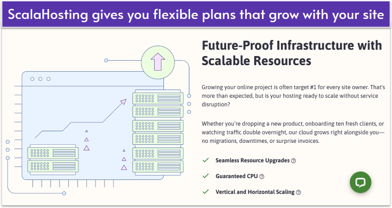 ScalaHosting growth-focused hosting solutions.
