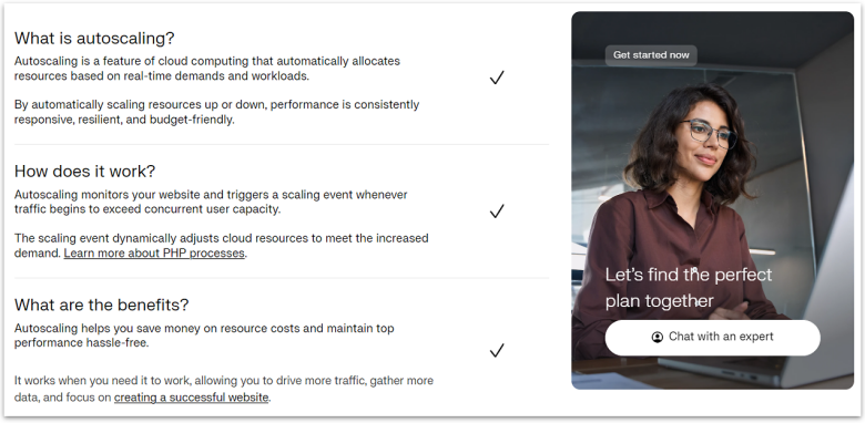 Nexcess autoscaling features.