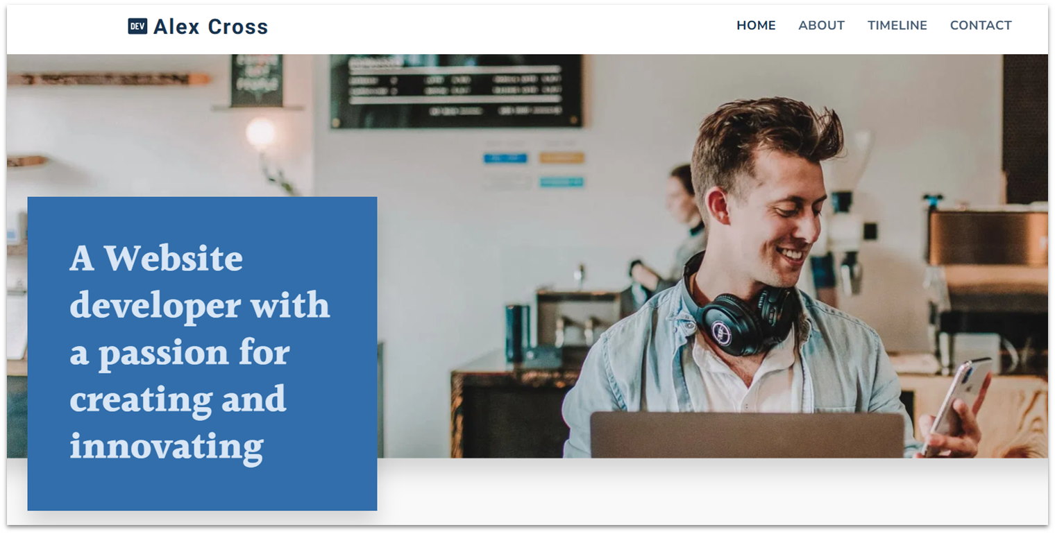 A website developer CV/resume template from SITE123.