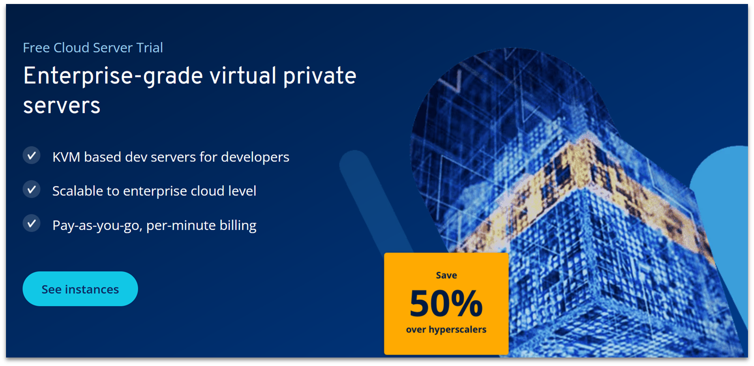 IONOS's free cloud server trial.
