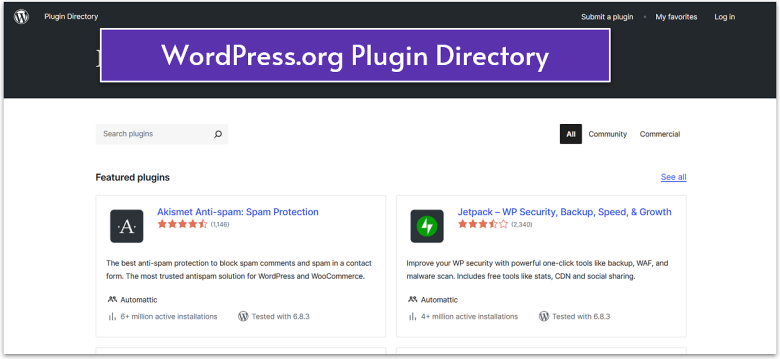 WordPress.org plugin directory page.