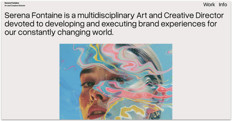 WordPress.com creative portfolio template for video portfolios.