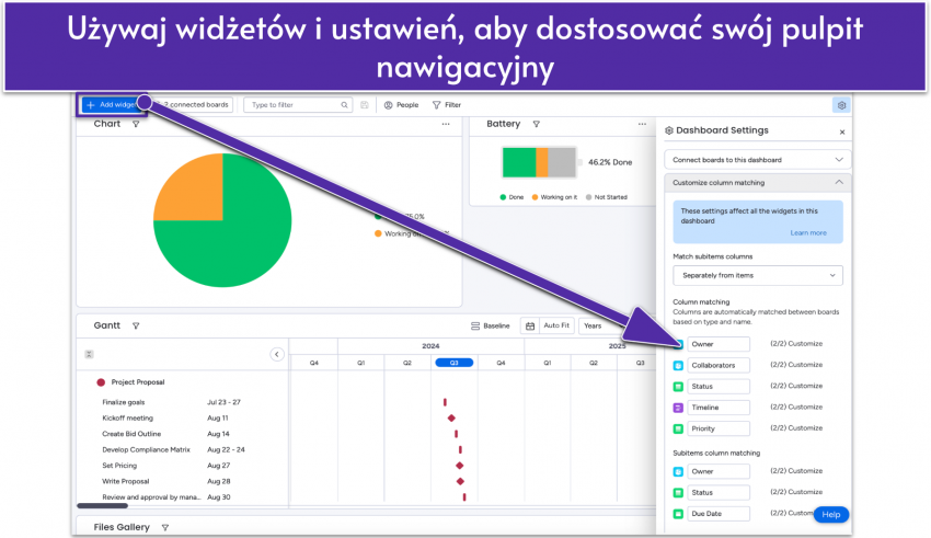 Use widgets and settings-pl