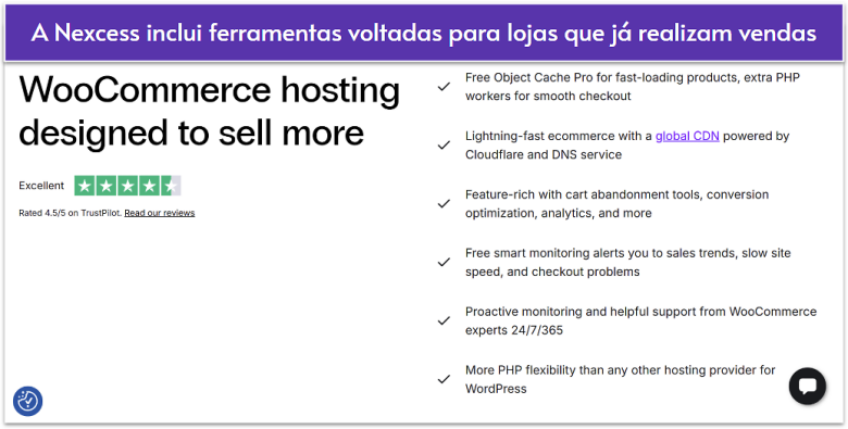 Nexcess WooCommerce hosting features.