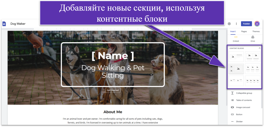 Google Sites Premade Layouts